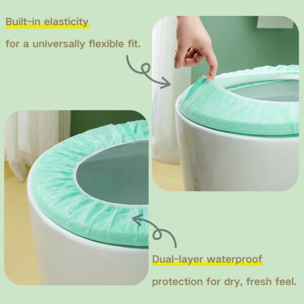 21 Travellite Disposable Waterproof Toilet Seat Cover(6-pack) — Double-Layer Nonwoven, Hygienic, Tear-Resistant, Universal Fit