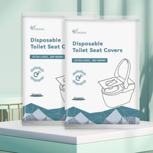 Flushable Disposable Toilet Seat Covers(6 Packs, 10 Sheets per Pack) — Travel-Friendly, Full-Coverage Hygienic Seat Protectors