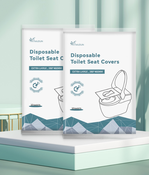 Flushable Disposable Toilet Seat Covers(6 Packs, 10 Sheets per Pack) — Travel-Friendly, Full-Coverage Hygienic Seat Protectors