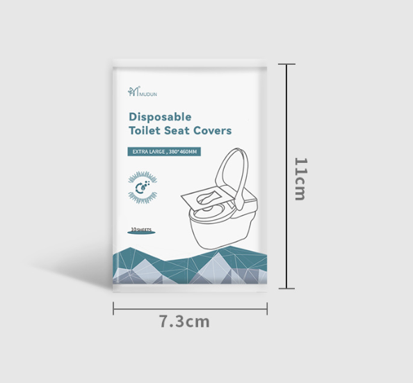 Flushable Disposable Toilet Seat Covers(6 Packs, 10 Sheets per Pack) — Travel-Friendly, Full-Coverage Hygienic Seat Protectors